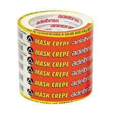 Fita Crepe Branca Adelbras 18mm x 50m - Resistente a 100°C e Sem Resíduos