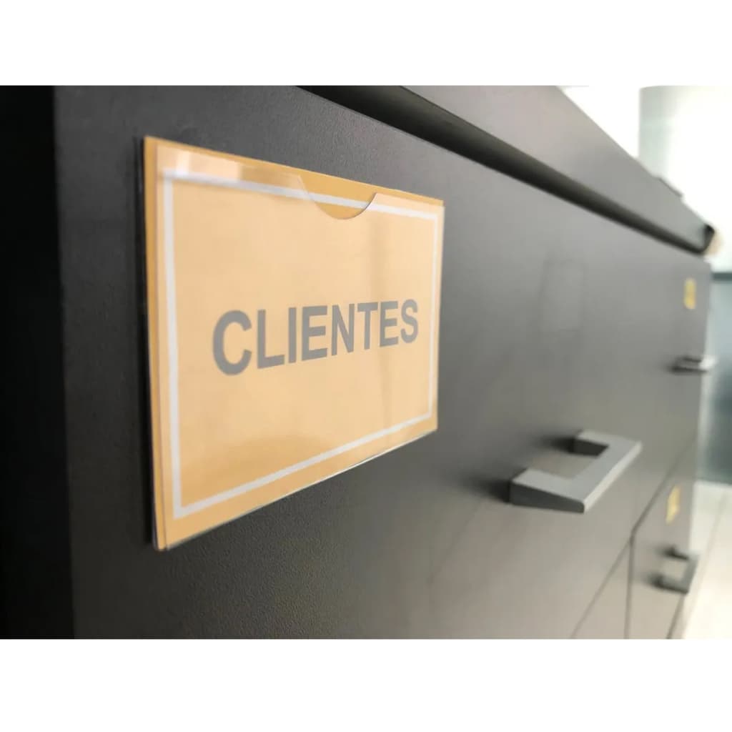 Kit 20 Porta Etiqueta Preço Gondola Prateleira Precificador Loja Mercado Organizador Petg