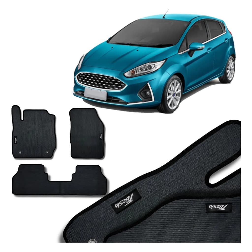 Kit Tapete Emborrachado Traseiro Inteiriço New Fiesta Sedan 2013 A 2019