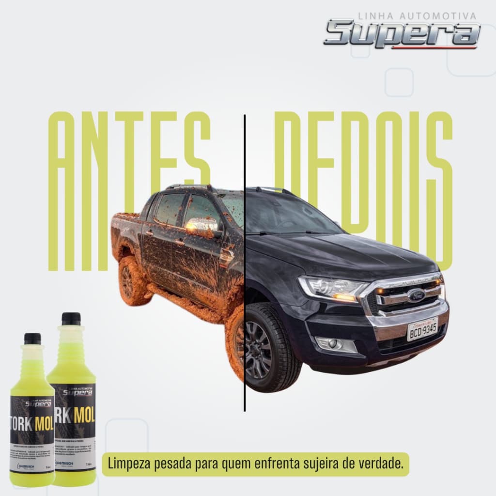 Shampoo Automotivo Tira Crostas Remove Barro Tork Mol 1L Motos e Carros
