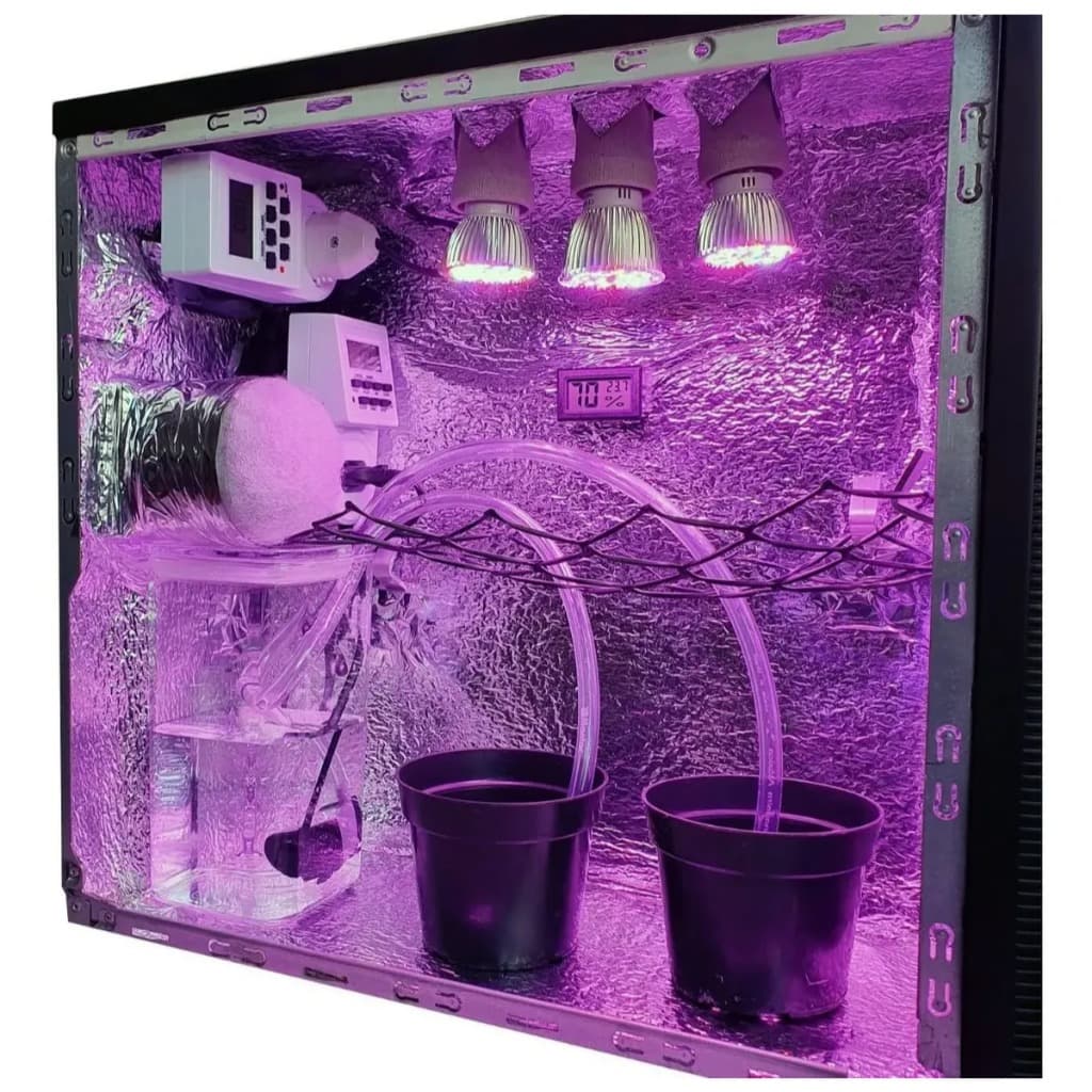 Grow Irrigação 3 Lampadas Filtro Full Spectrum 84w Estufa Cultivo Plantas Completa