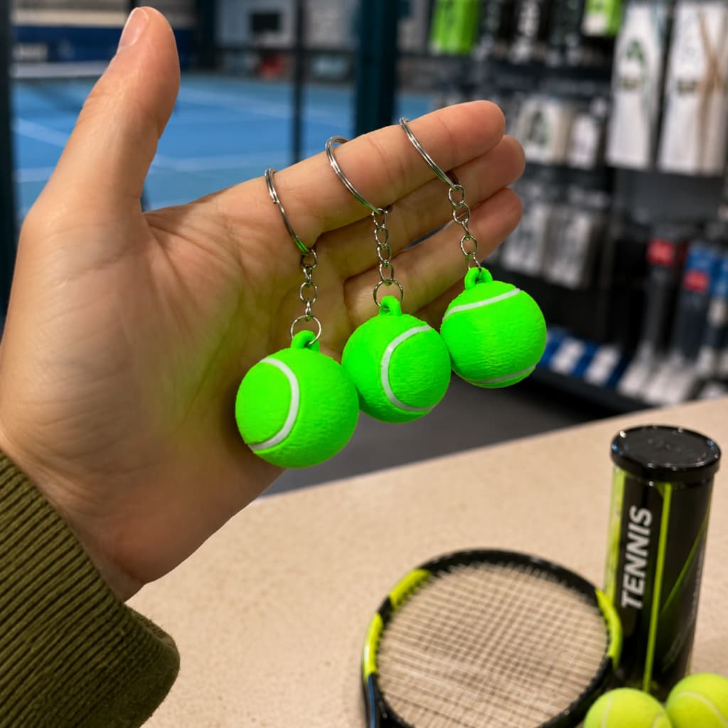 KIT 3 CHAVEIROS BOLA DE PADEL/BEACH TENNIS/TENIS l BOLA DE TENIS l BOLA DE PADEL