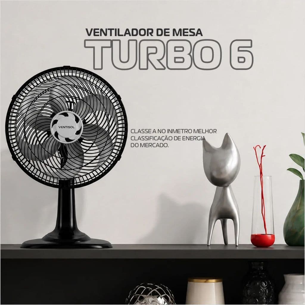 Ventilador mesa 40 cm Preto pas cinza