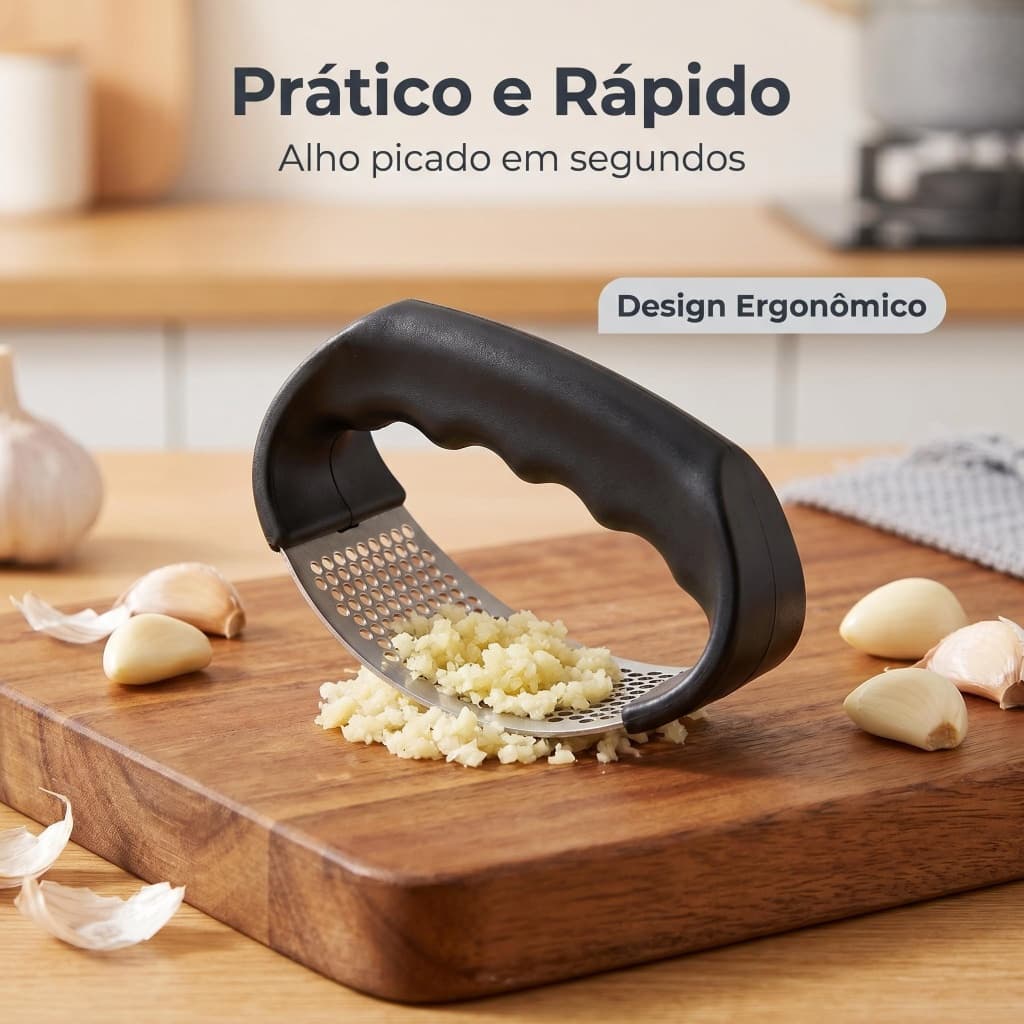 Descascador e Amassador de Alho Multifuncional Doméstico