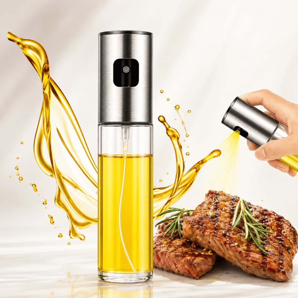 Kit Borrifador De Azeite Vinagre Spray Pulverizador Culinário 100ml Em Vidro Para Cozinha Premium