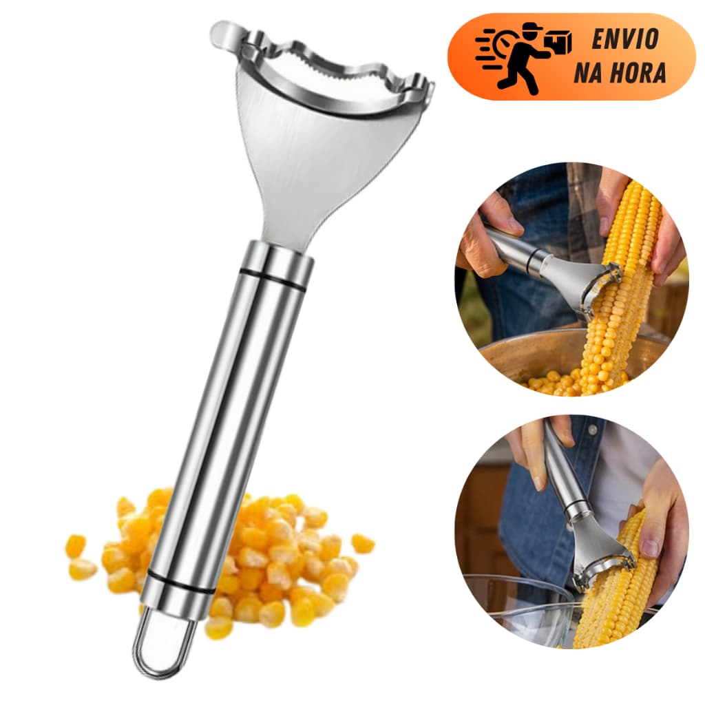 DESCASCADOR DE MILHO INOX 17CM DEBULHADOR MANUAL RASPADOR DE ESPIGA PARA PAMONHA CURAU COZINHA RESTAURANTE