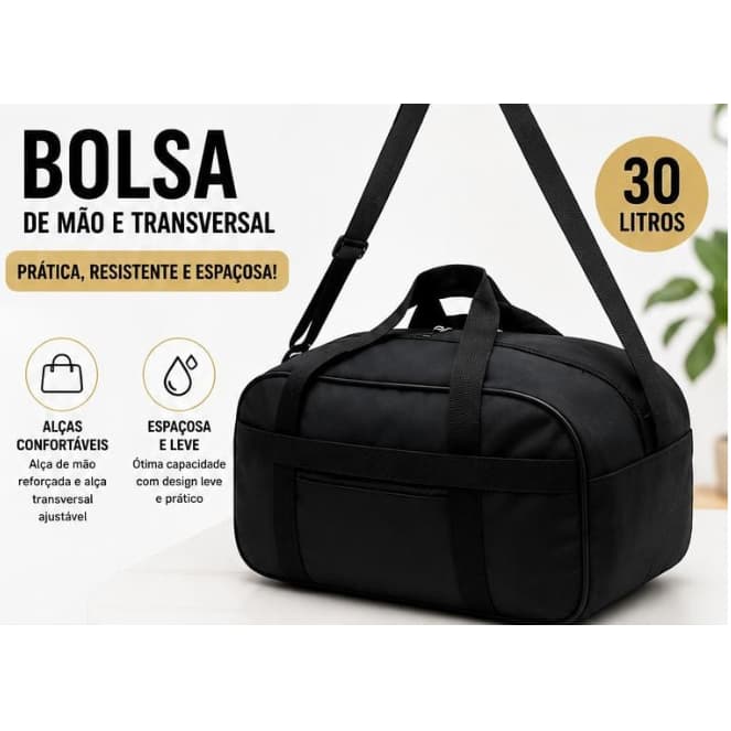 Bolsa Esportiva 30 Litros – Praticidade, Resistência e Estilo para o Seu Dia a Dia! 🏋️✈️