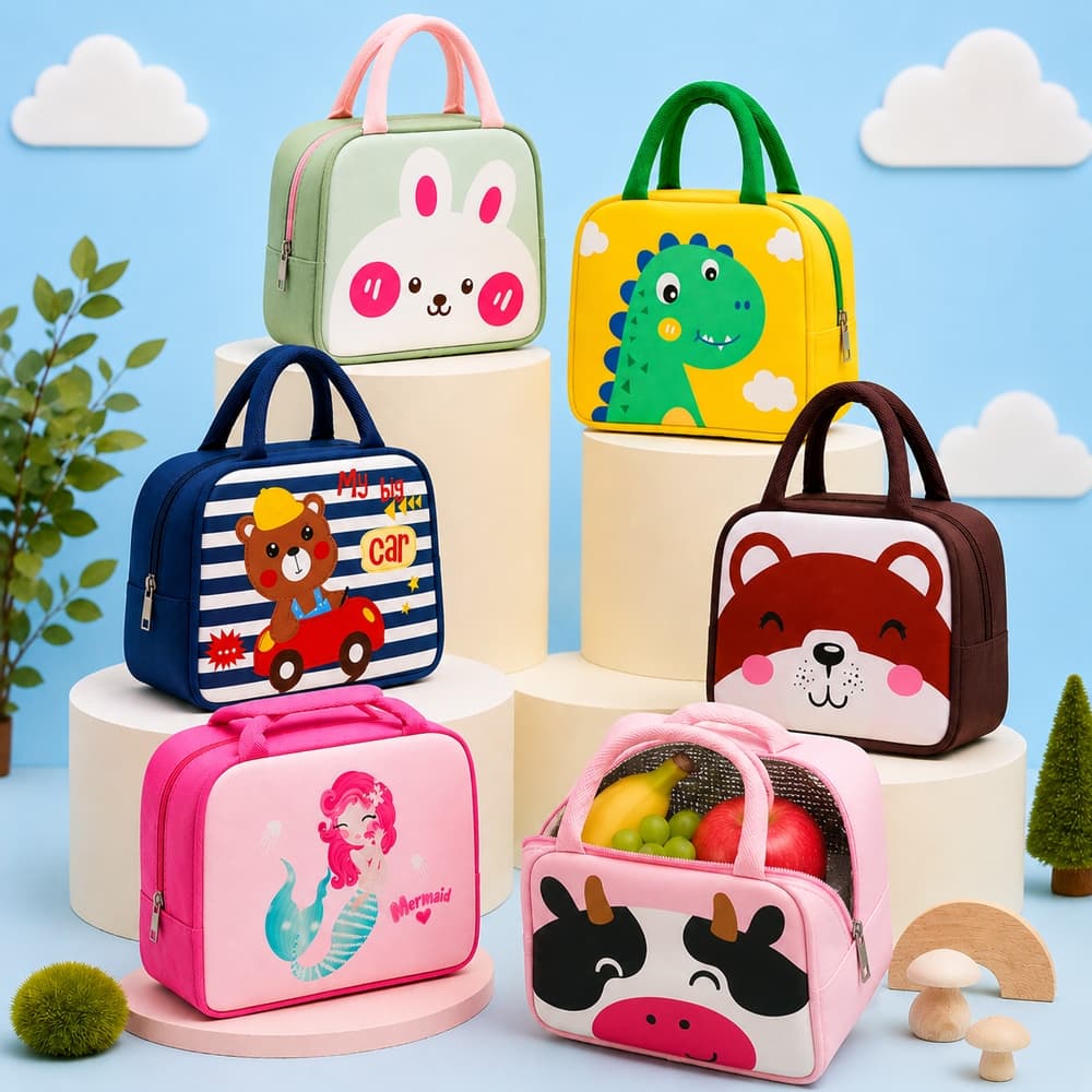 Bolsa Térmica Bebê Lancheira Infantil Animais Conserva Quente e Frio