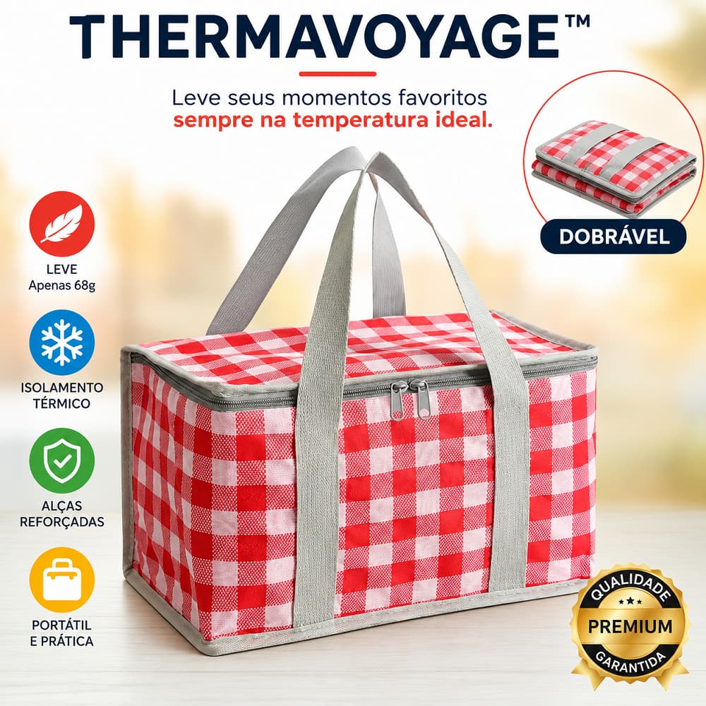Bolsa Térmica Cesta Piquenique Dobrável Portátil Resistente Varias Cores Conforto