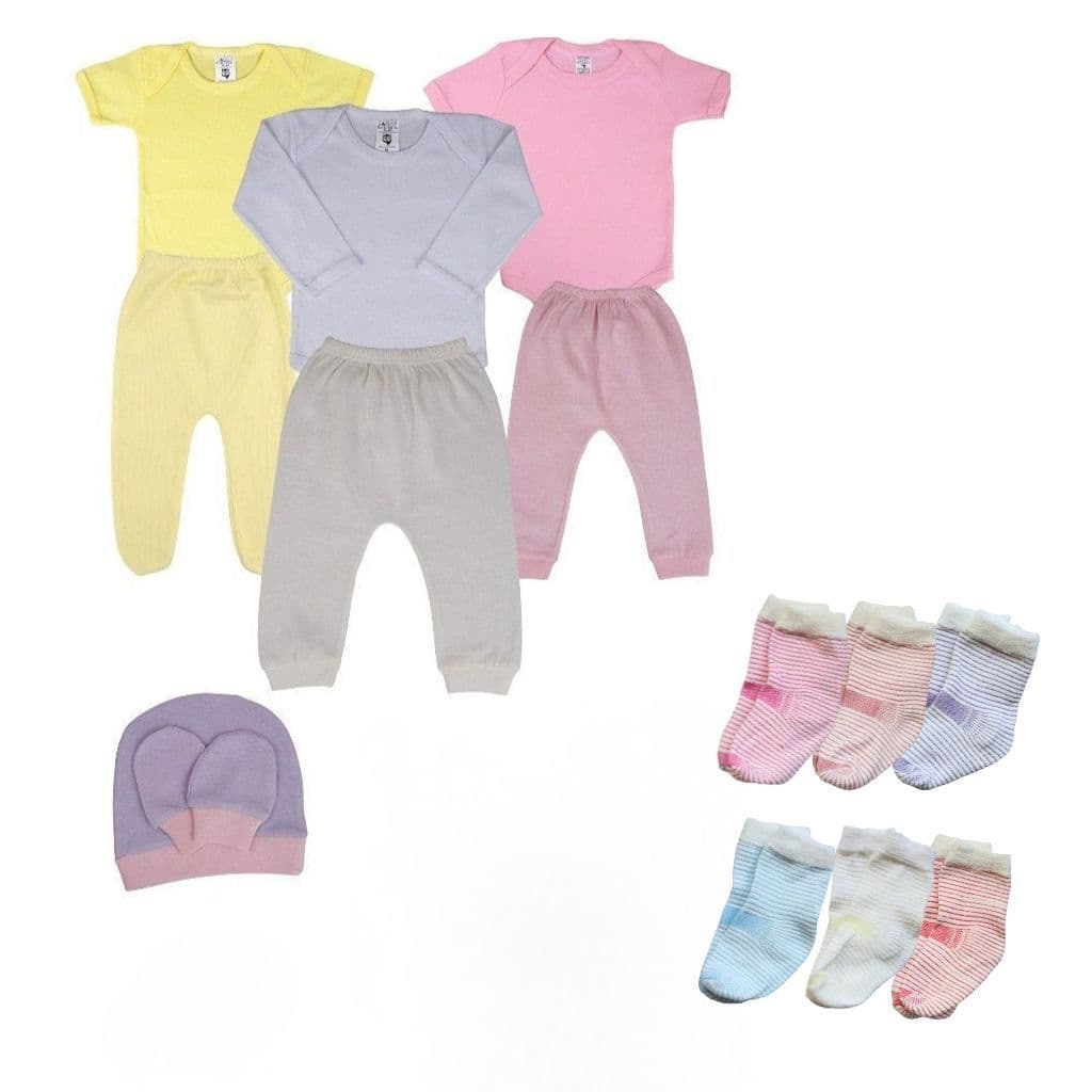 Kit C/13 Peças Body + Mijão Roupas Bebê Maternidade Enxoval