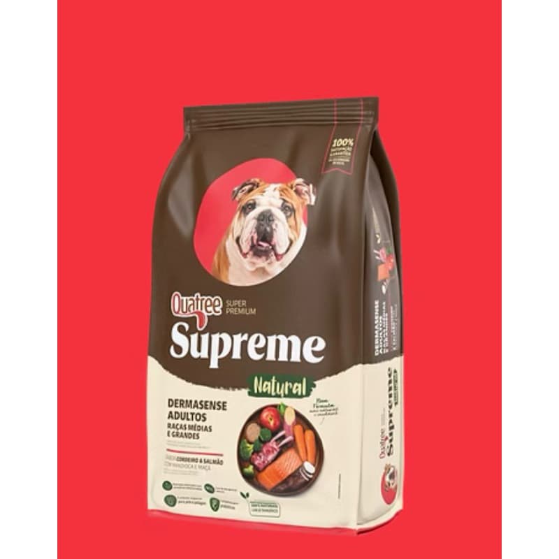 Quatree Supreme Cáo Dermasense Adulto RMG 15kg