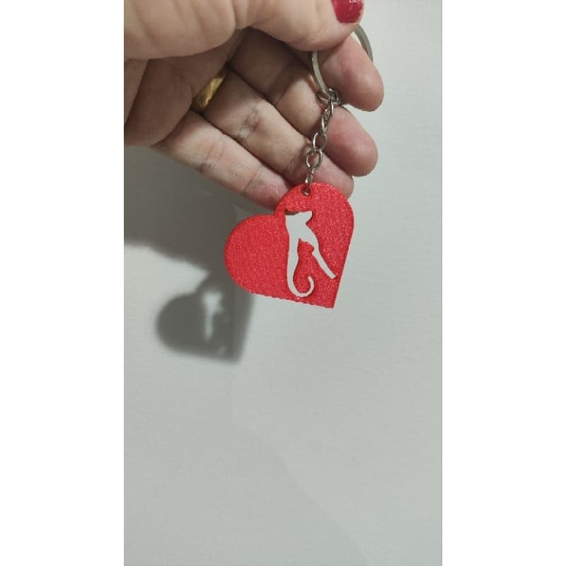 Chaveiro Pet / Gato/ Cachorro / Coração/ 3D