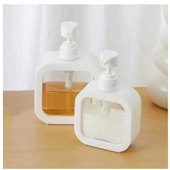 Dispenser Porta Sabonete Líquido Branco 300ml Minimalista Moderno Banheiro Lavabo Pia Cozinha