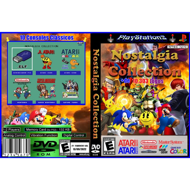 Super Coleção Nostalgia 11mil Jogos - Ps2