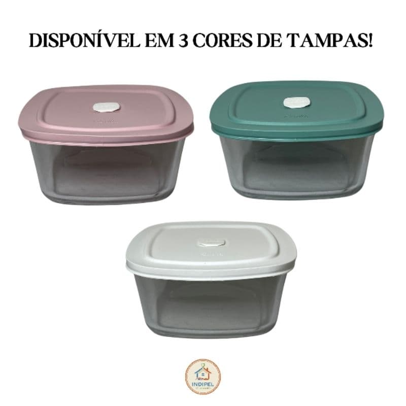 Pote/Tigela de vidro Marinex Facilita com tampa