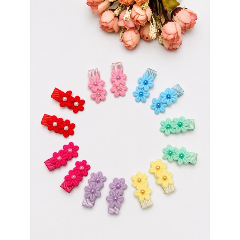 kit 14 Mini laços/lacinho para bebê/lacinho pequeno Presilha para bebê Laço florzinha Laço flor