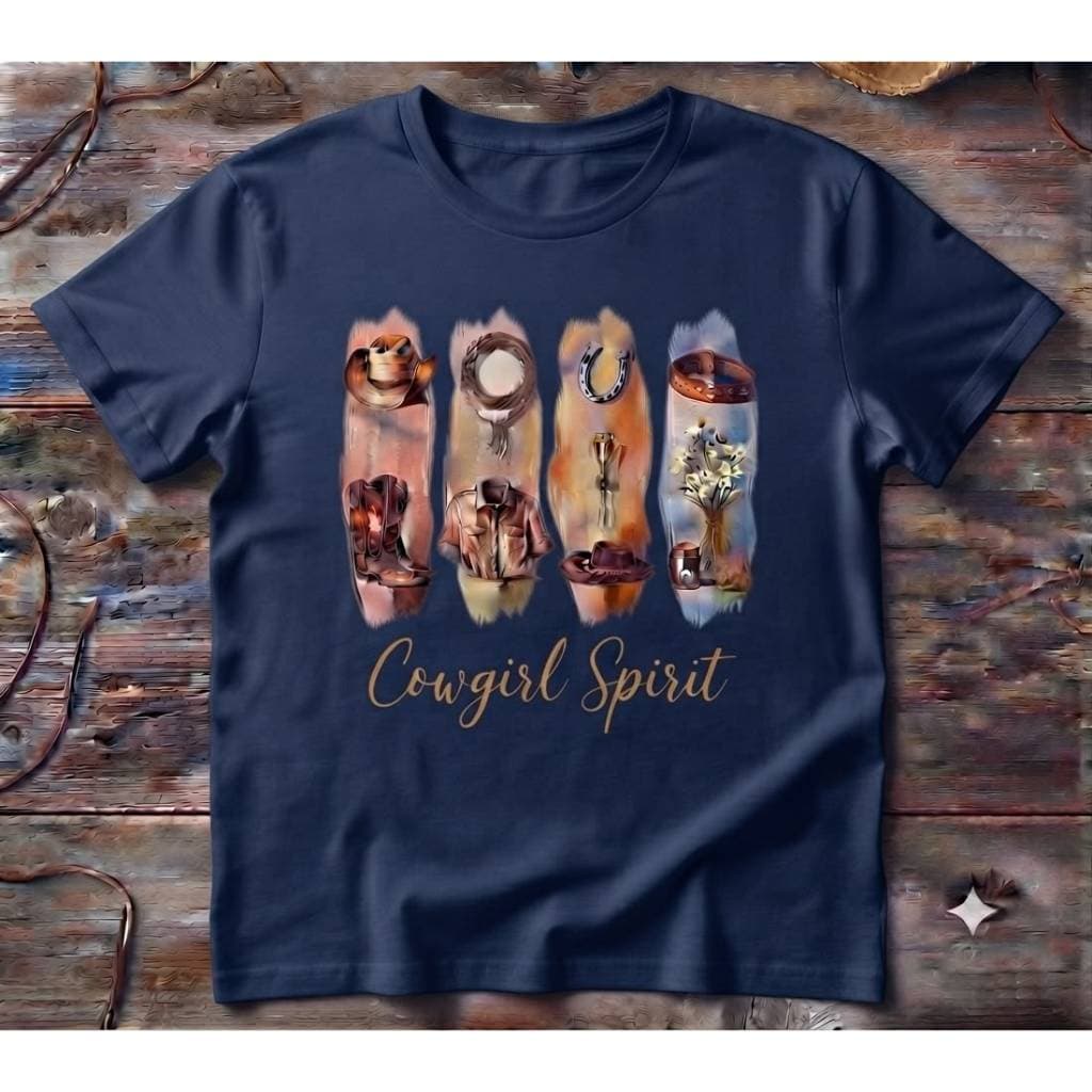 CAMISETA T-SHirt FEMININA PLUS DO P AO G3 ESTAMPADO COWGIRL