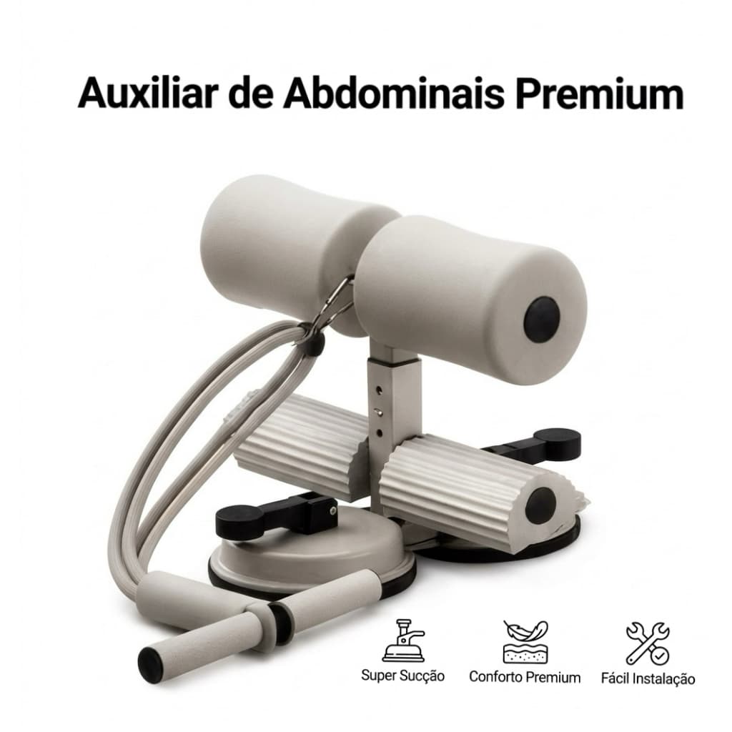 Aparelho Abdominal Ventosa Unissex Fitness Auxiliar Equipamento Treino em Casa Dispositivo Pé Fixo