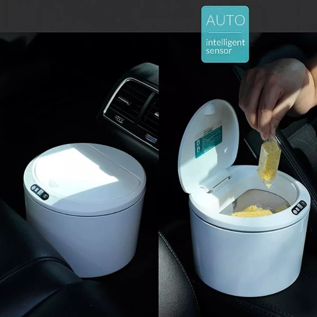 Lixeira Inteligente Lixeira Automática Com Sensor 3L Branca