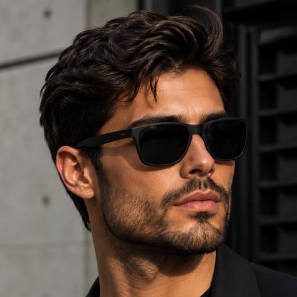 Óculos de Sol Quadrado Estilo Justin Quadradinho Acetato Preto Marrom Azul Masculino Promoção Envio Imediato
