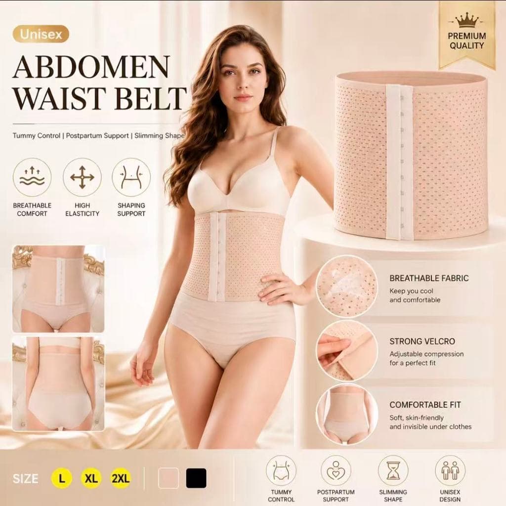 Cinta Modeladora Pós-Parto Sem Costura Alta Compressão Redutora Controle Abdominal Afina Cintura Feminina