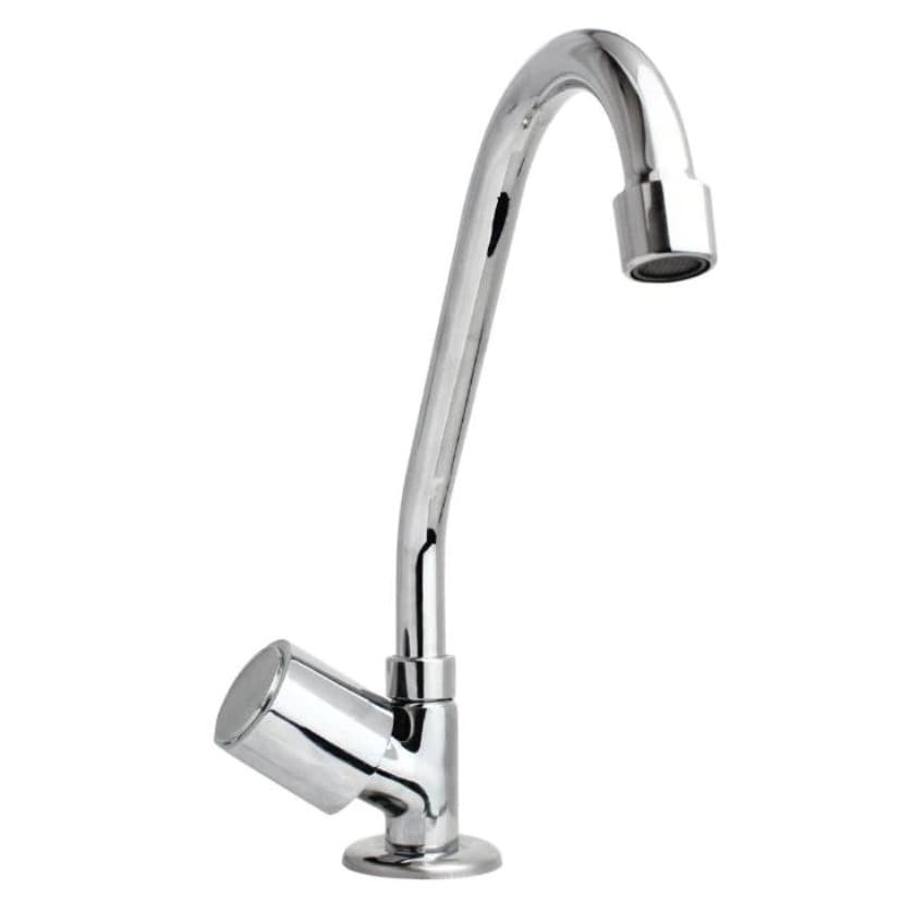 Torneira de Aço Inox Para Cozinha Tipo Bancada Giratória Bica