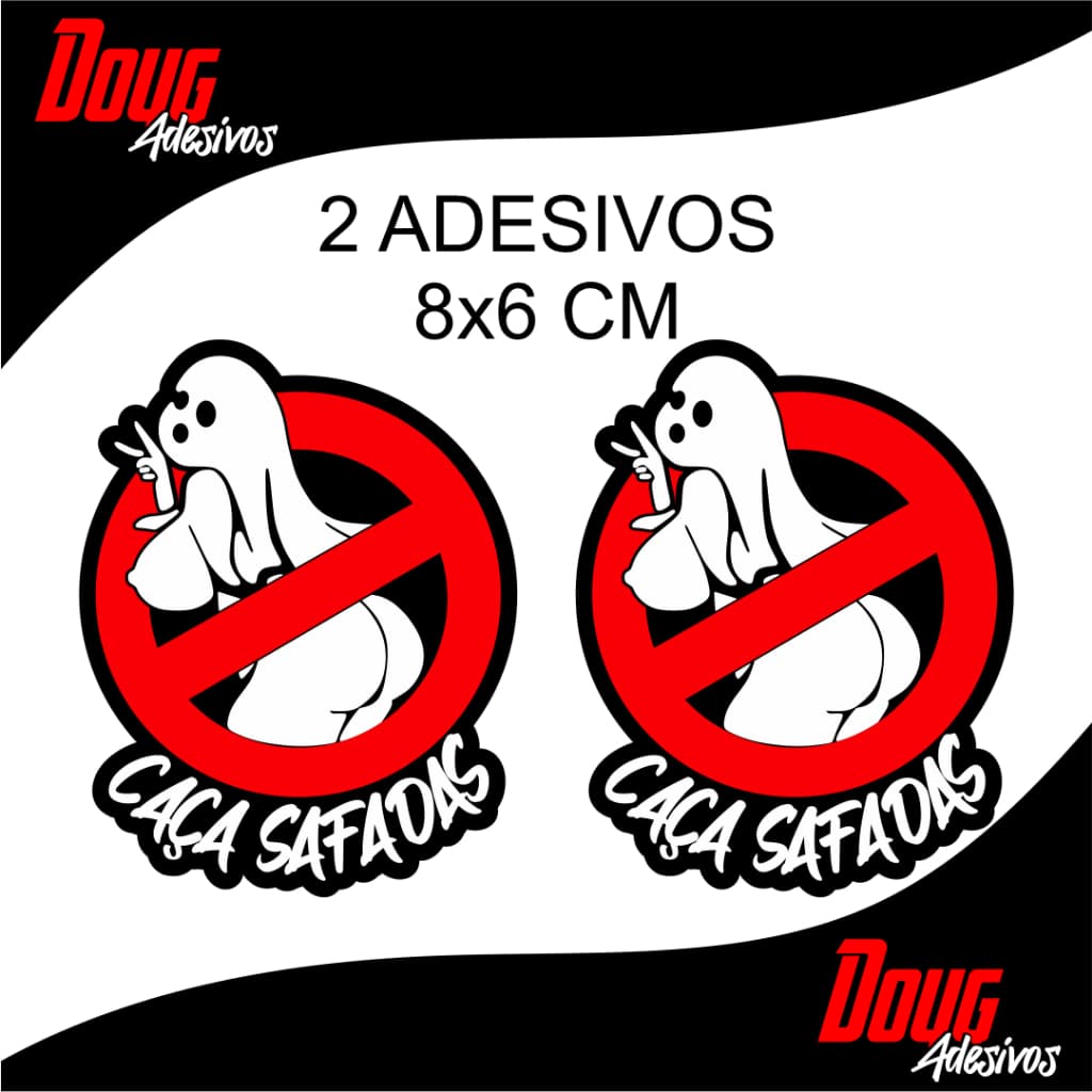 Adesivo o Caça Safad4s 02 unidades para Carro Caminhão Moto Bike