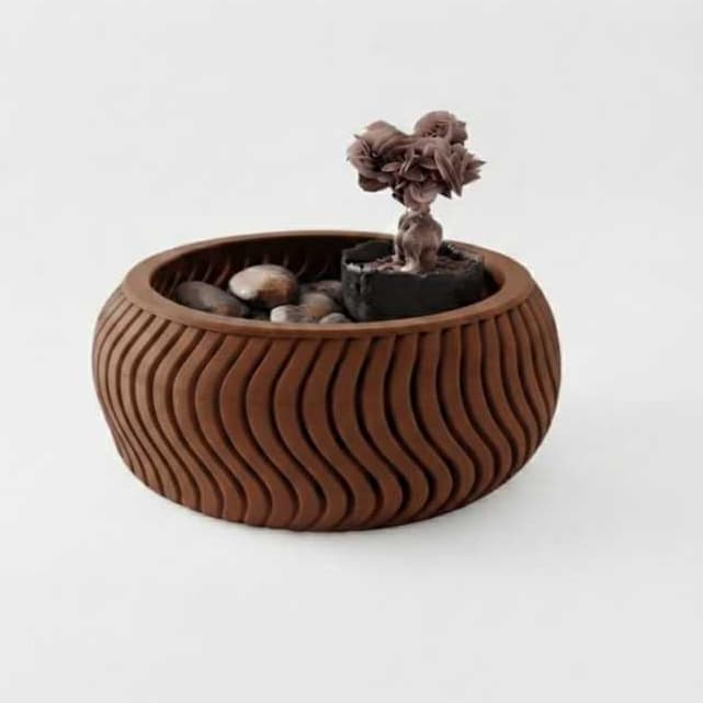Cachepot Escultura 3D Decorativo Vasos de Plantas Luxo Geométrico porta-treco aparador minimalista