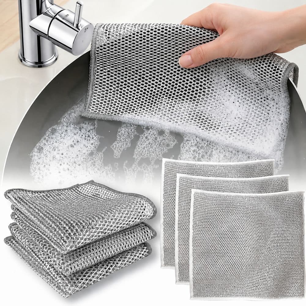 Kit 6/12/18/24 Panos De Limpeza Aço Premium Arear Panela Fogão Toalha Louça Tira Gordura Reutilizável