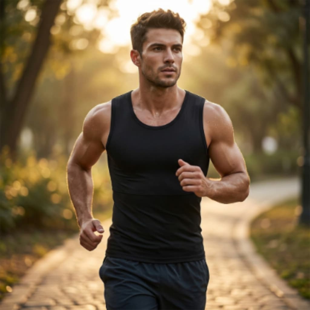 Promoção dos Pais Regata Esportiva Modeladora Compressão Diminui Barriga Ginecomastia Corrige Postura Ideal Esportes