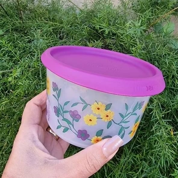 MINI INSTANTÂNEA FLORAL 575ML  - TUPPERWARE ORIGINAL POTE HERMÉTICO