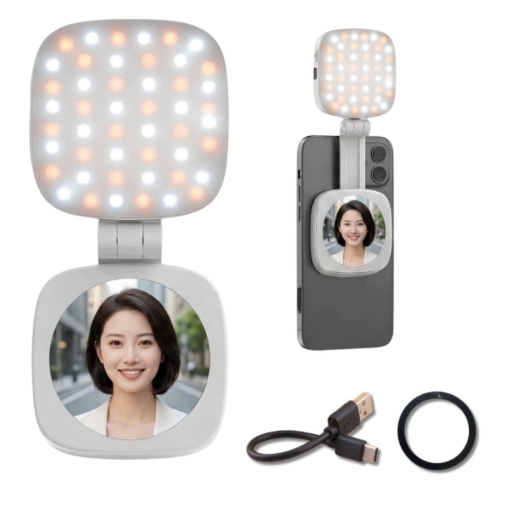 Luz Led Magnética Selfie Soleste K04 com Espelho