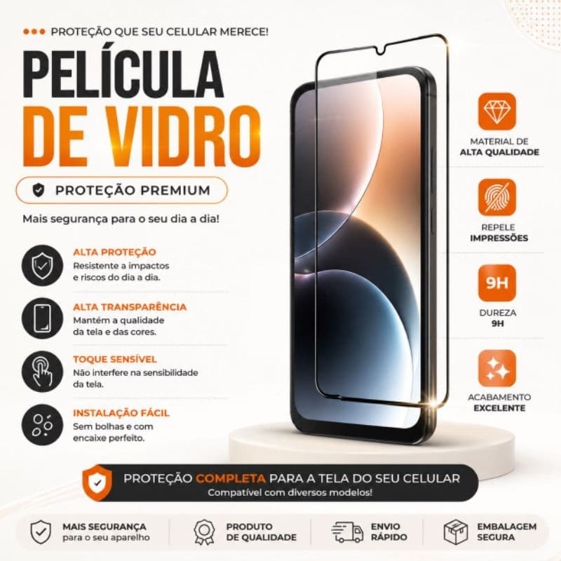 Película de vidro Samsung A04, A04E, A12, A13 , A23
