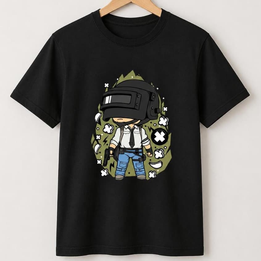 Camisa Camiseta Premium Algodão Estampada Pubg Gamer Estilo Moda Jogos Luta Guerra Confronto Leve Confortável Macia