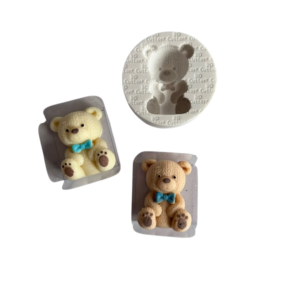 Molde de Silicone para apliques de Artesanato - Urso Tricô
