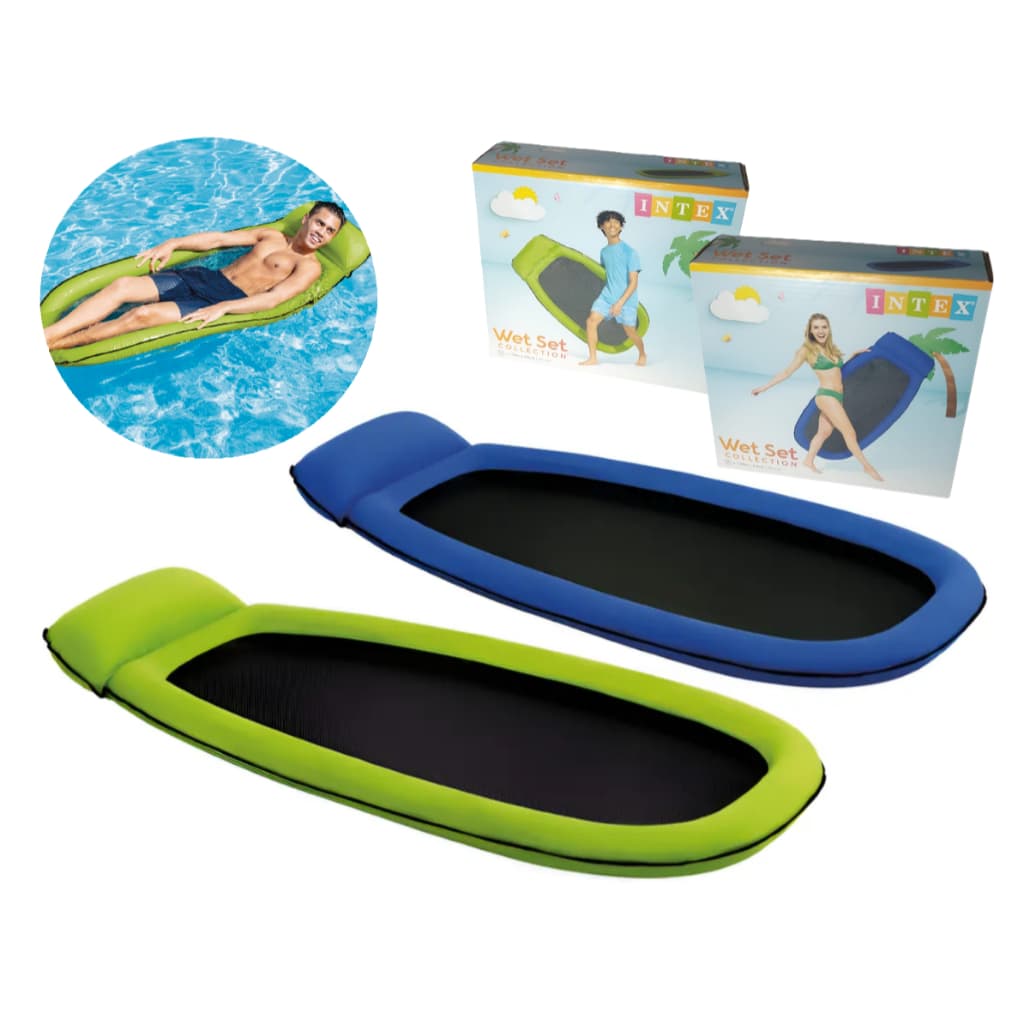 Boia Colchão Inflável Mesh Lounge com Fundo em Tela e Travesseiro Embutido - Intex 58836EU