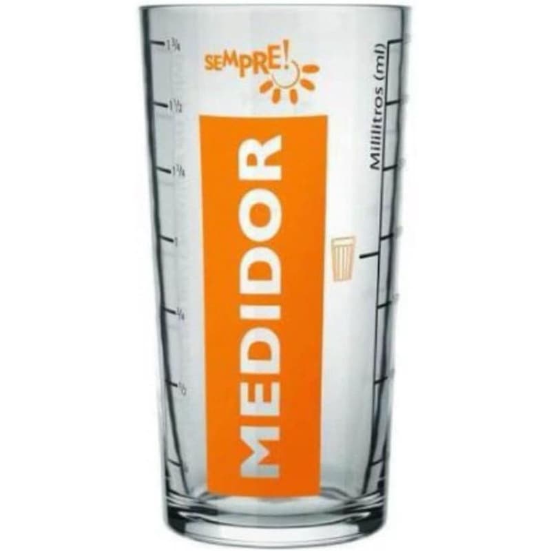 Copo Medidor de Vidro Temperado 390ml - Durabilidade e Fácil Limpeza
