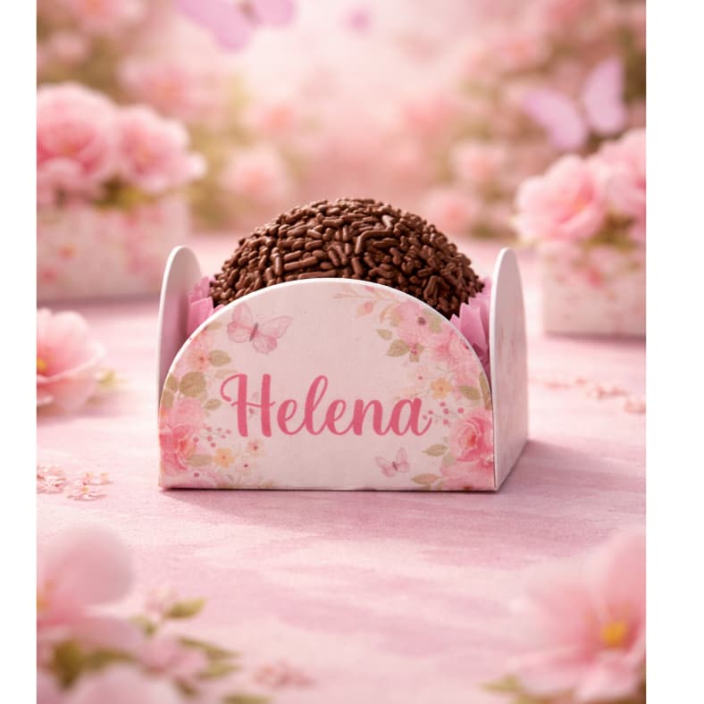 Forminhas para docinhos Personalizada com Nome Jardim das Borboletas, Jardim Encantado, Borboletas