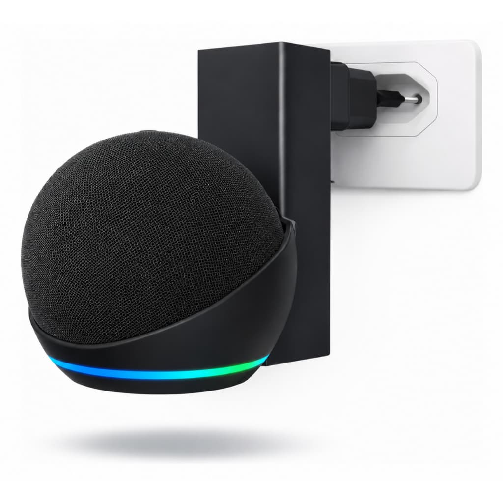 Suporte Para Alexa De Parede Model Echo Dot 5ª E 4ª Geração Organizador Esconde De Fios