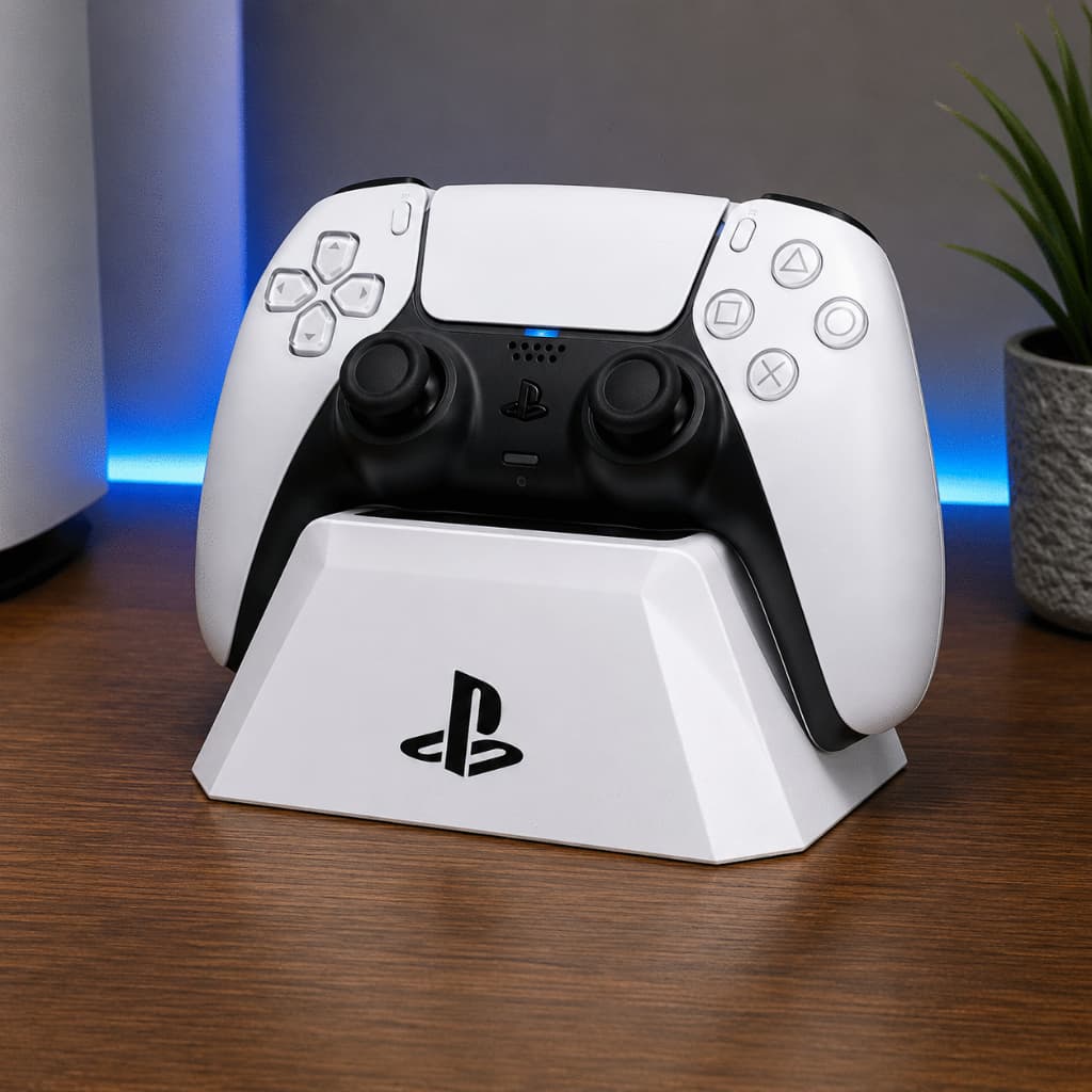 Suporte Branco de Mesa para Controle PS5