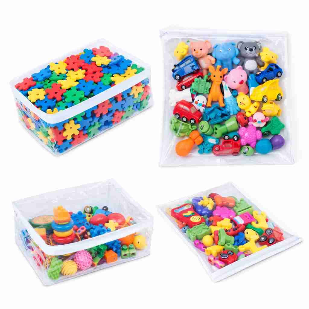 Kit 10 Saco Organizador Guarda Roupa Brinquedos Revistas C Zíper