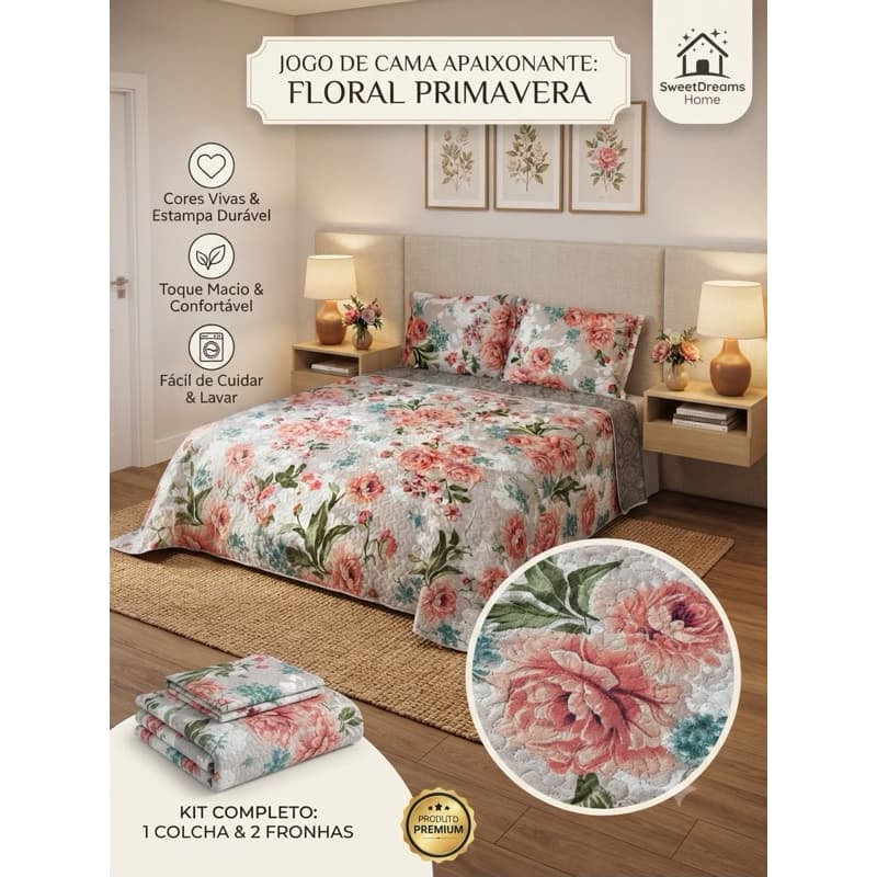 COBRE LEITO MATELASSÊ QUEEN ✨PREMIUM 2,40x2,60