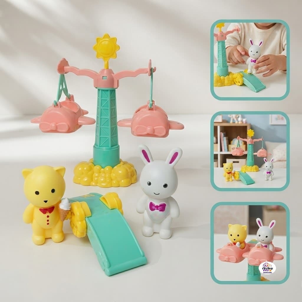 Parque Diversão Brinquedo Giratório Carrossel Animais Infantil Educativo Colorido Presente Meninos Meninas