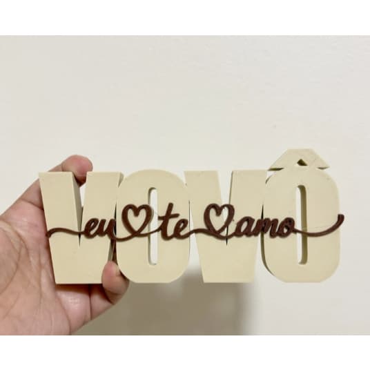 “Vovô, Eu Te Amo” | Presente Especial para Avô | Lembrança Afetiva | Impressão 3D