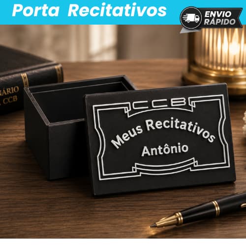 Porta Recitativos CCB | Personalizado com Nome Caixa para Recitativos Congregação Cristã no Brasil Organizador Exclusivo