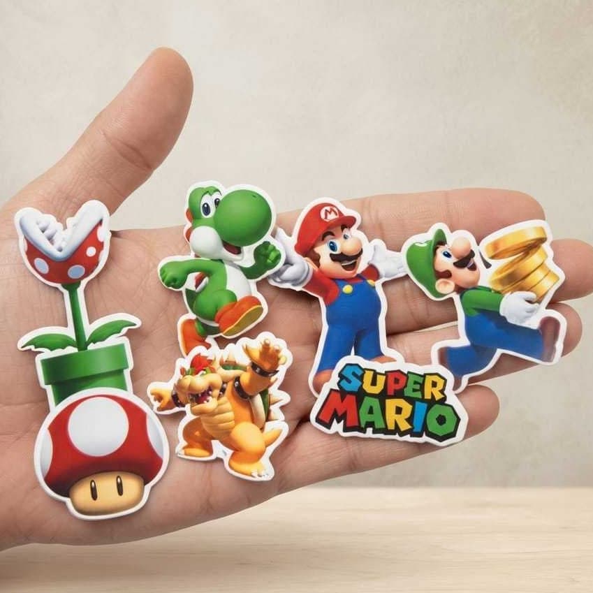 Kit 30 Toppers para Docinhos Mário - Tag