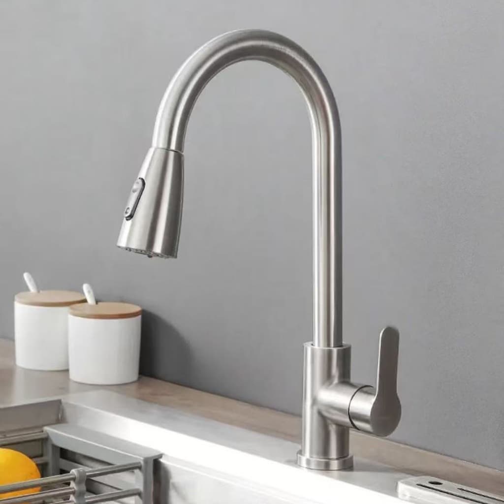 Torneira Gourmet de Cozinha Misturador Monocomando Com Extensor Articulável