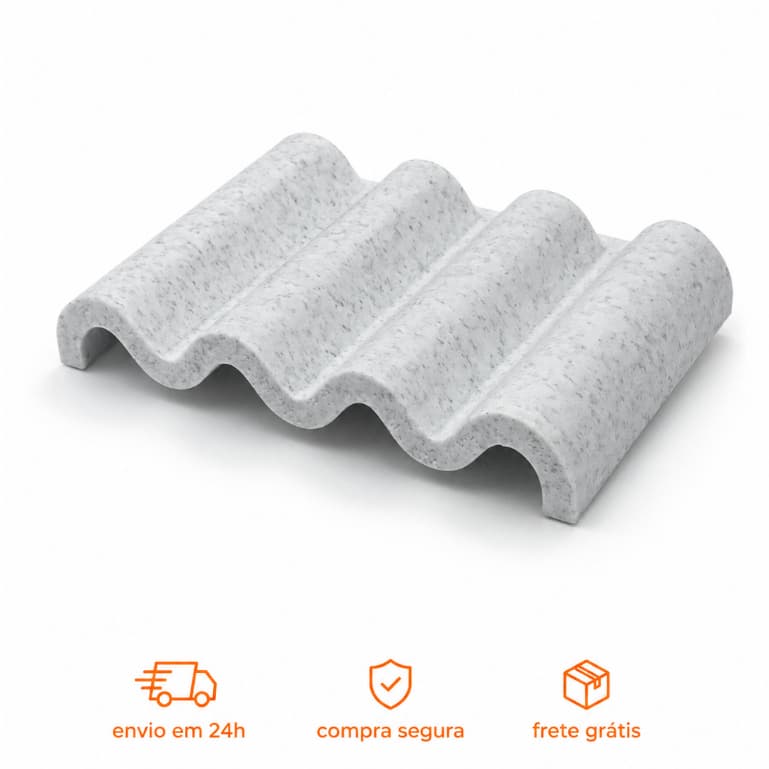 Saboneteira Design Ondulado Estilo Pedra Granilite estilo minimalista moderno de mesa banheiro