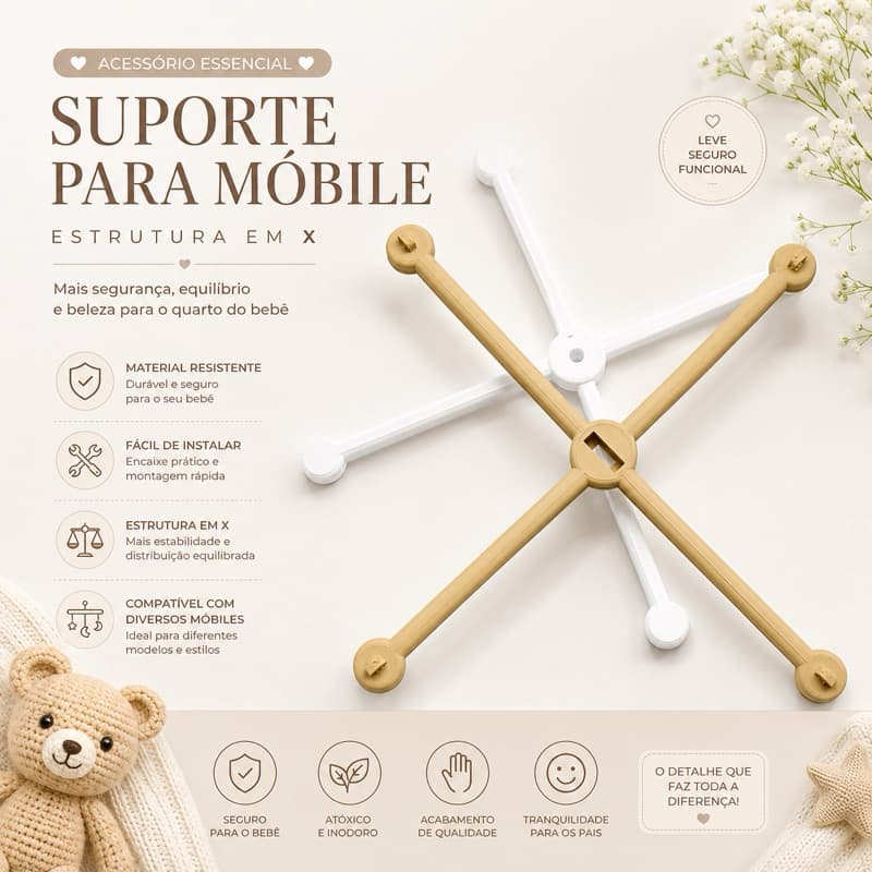 Base para Móbile vários modelos em plástico