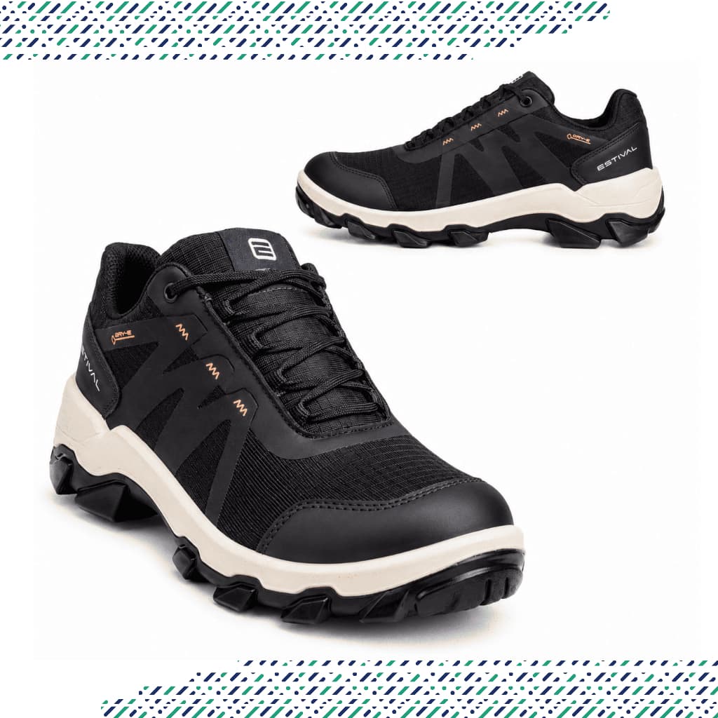 Tênis de Segurança Estival HB30001S1 Microfibra Biqueira PVC CA 47823 Preto